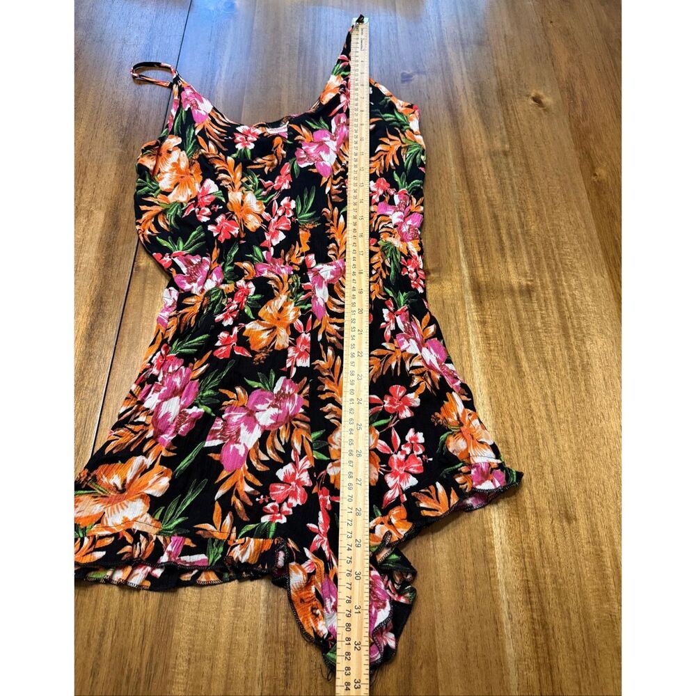 MOSSIMO Ladies' Medium SLEEVELESS ROMPER Floral Tie Front - Picture 6 of 6